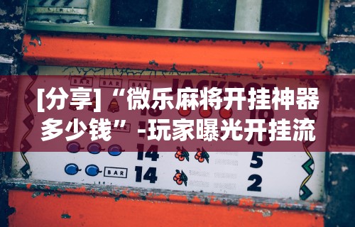 [分享]“微乐麻将开挂神器多少钱	”-玩家曝光开挂流程