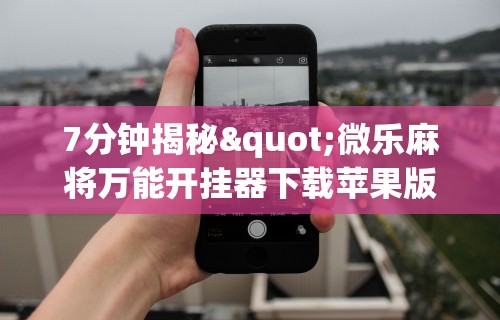 7分钟揭秘"微乐麻将万能开挂器下载苹果版”详细透视辅助教程官方正版下载