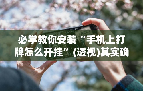 实测辅助“真人天天麻将怎么开挂(透视)”开挂(透视)辅助教程