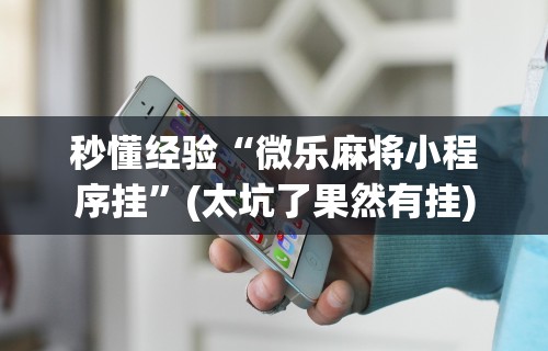 实测工具“微乐麻将开挂作弊软件免费下载”确实果然有挂 