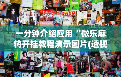 一分钟介绍应用“微乐麻将开挂教程演示图片(透视挂真的假的) 一分钟介绍应用“微乐麻将开挂教程演示图片(透视挂真的假的)