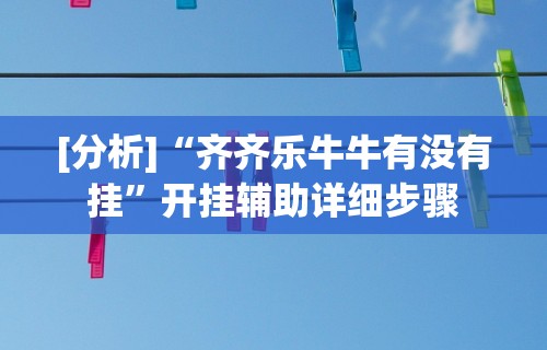 [分析]“齐齐乐牛牛有没有挂”开挂辅助详细步骤