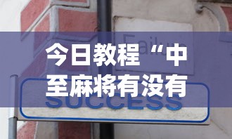 今日教程“中至麻将有没有假	”(详细透视教程)-知乎